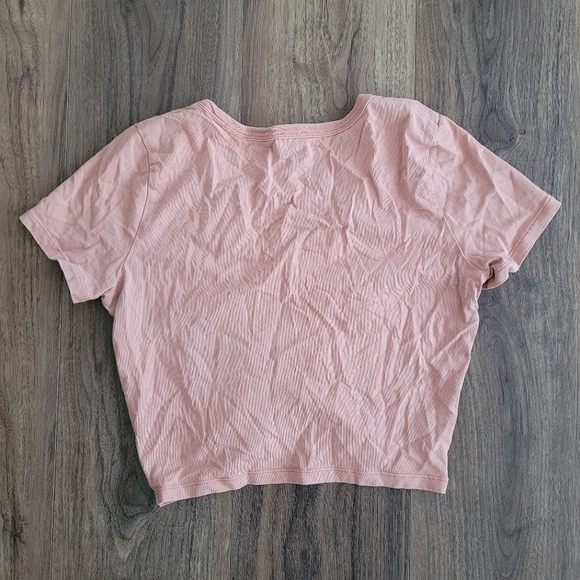 Pink Ruched Crop Top - Picture 4 of 4